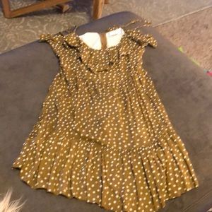 Polkadot mustard dress
